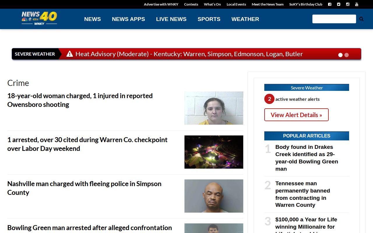 WNKY regional crime coverage relevant to Russellville recent arrests
